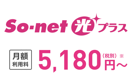 So-net 光 プラス 戸建て料金 6,138円