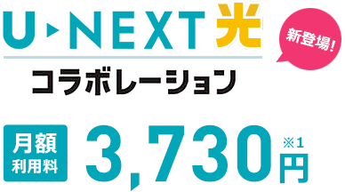 U-NEXT光 コラボレーション マンションタイプ月額料金3,730円